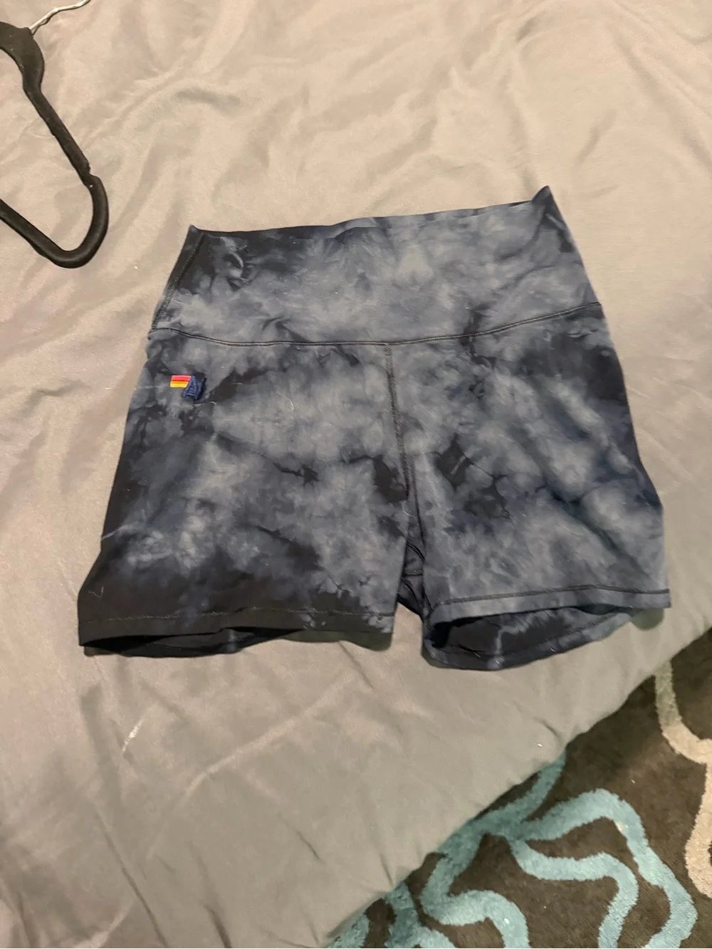 Aviator Nation Tie-Dye High-Waist Athletic Shorts